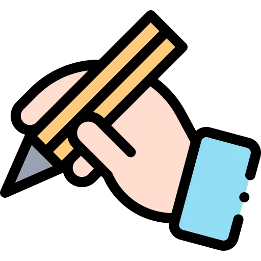 a hand holding a pencil