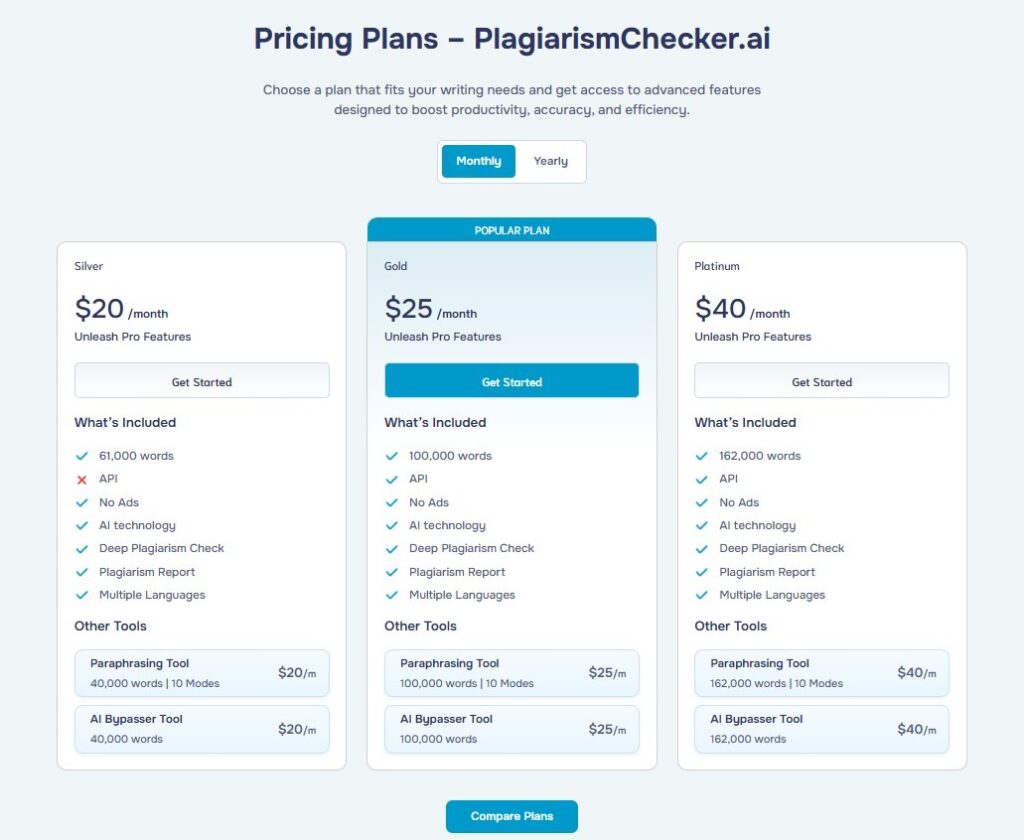 plagiarismchecker price